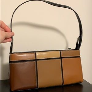 Reversible handbag One side black other brown tone